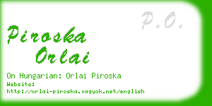 piroska orlai business card